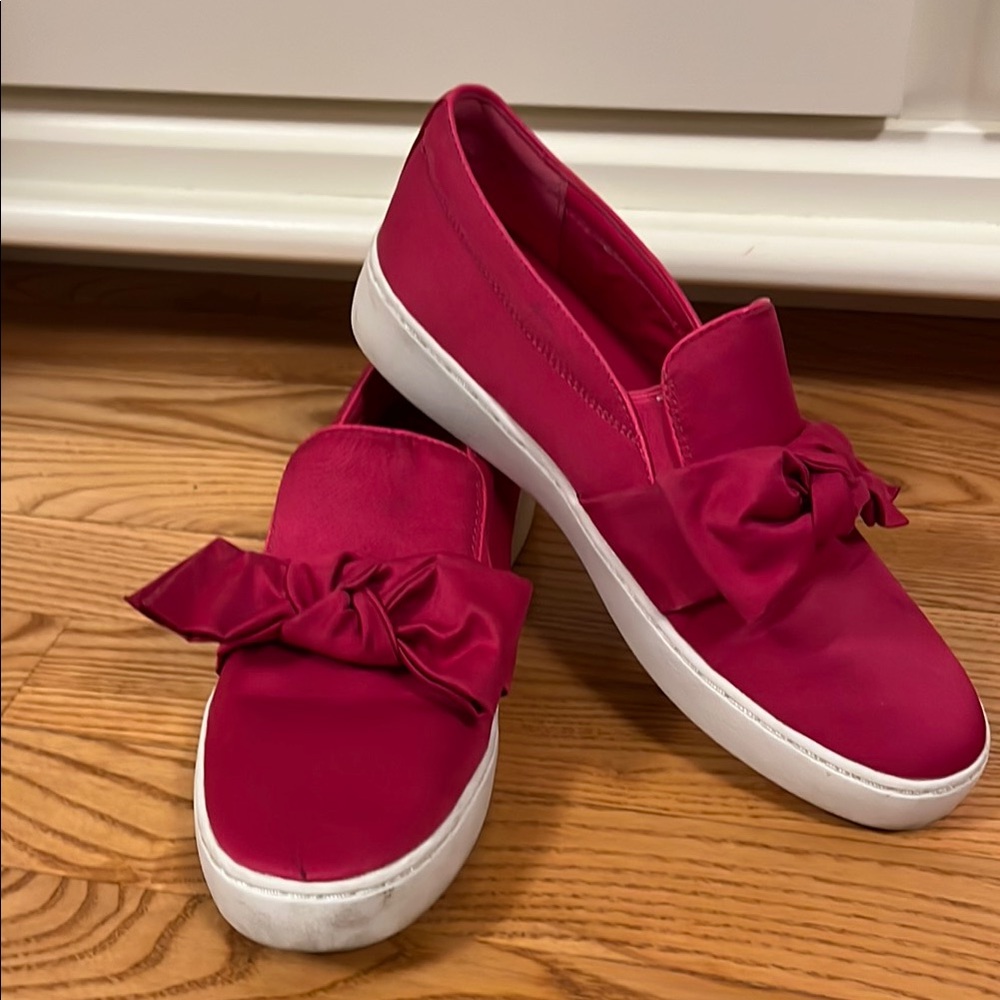 💗Michael Kors Sz 7.5 Women's Pink Slip-On Shoes with Bow